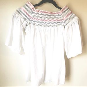 Beach lunch lounge pull over off shoulder top